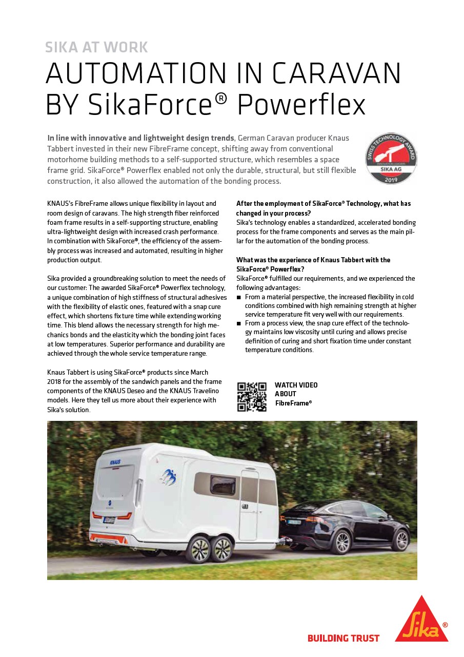 Automation in Caravan by SikaForce® Powerflex
