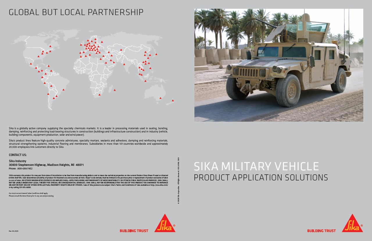Sika Military Vehicle Product Application Solutions