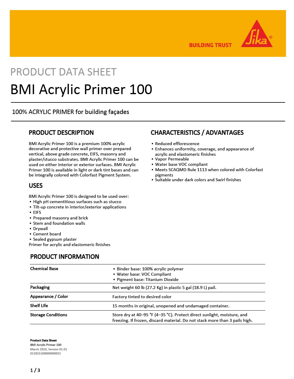 BMI Acrylic Primer 100