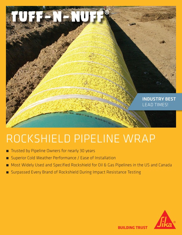 Tuff-n-Nuff Rockshield Pipeline Protection by Sika