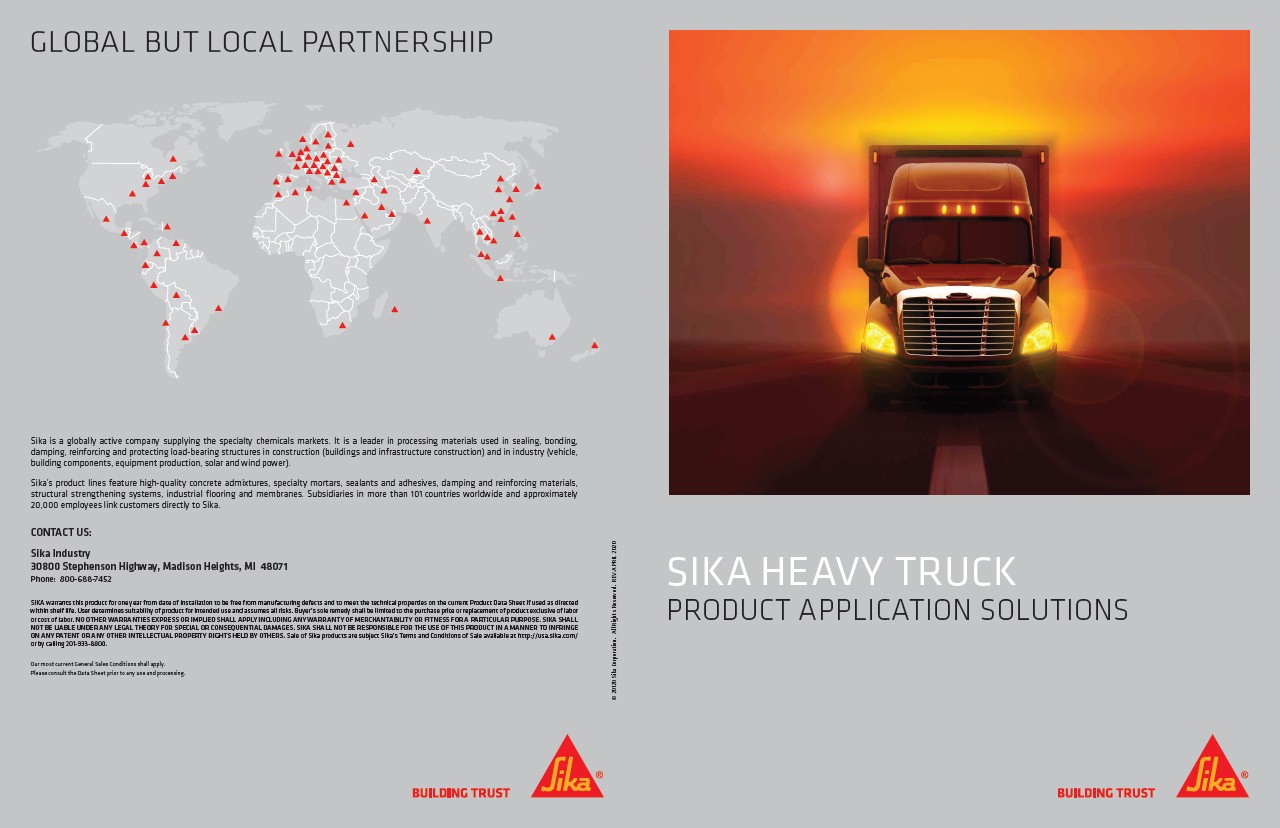 Sika Heavy Truck Product Application Solutions