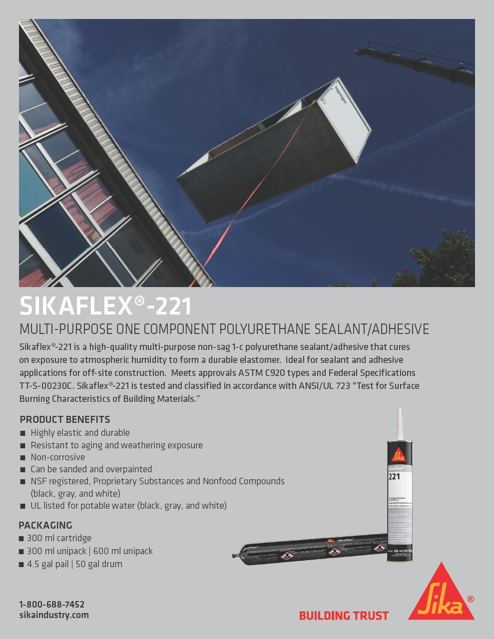 Sikaflex 221 Product Flyer - Off-Site Construction
