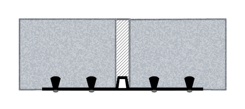 base seal waterstop embedded in concrete drawing