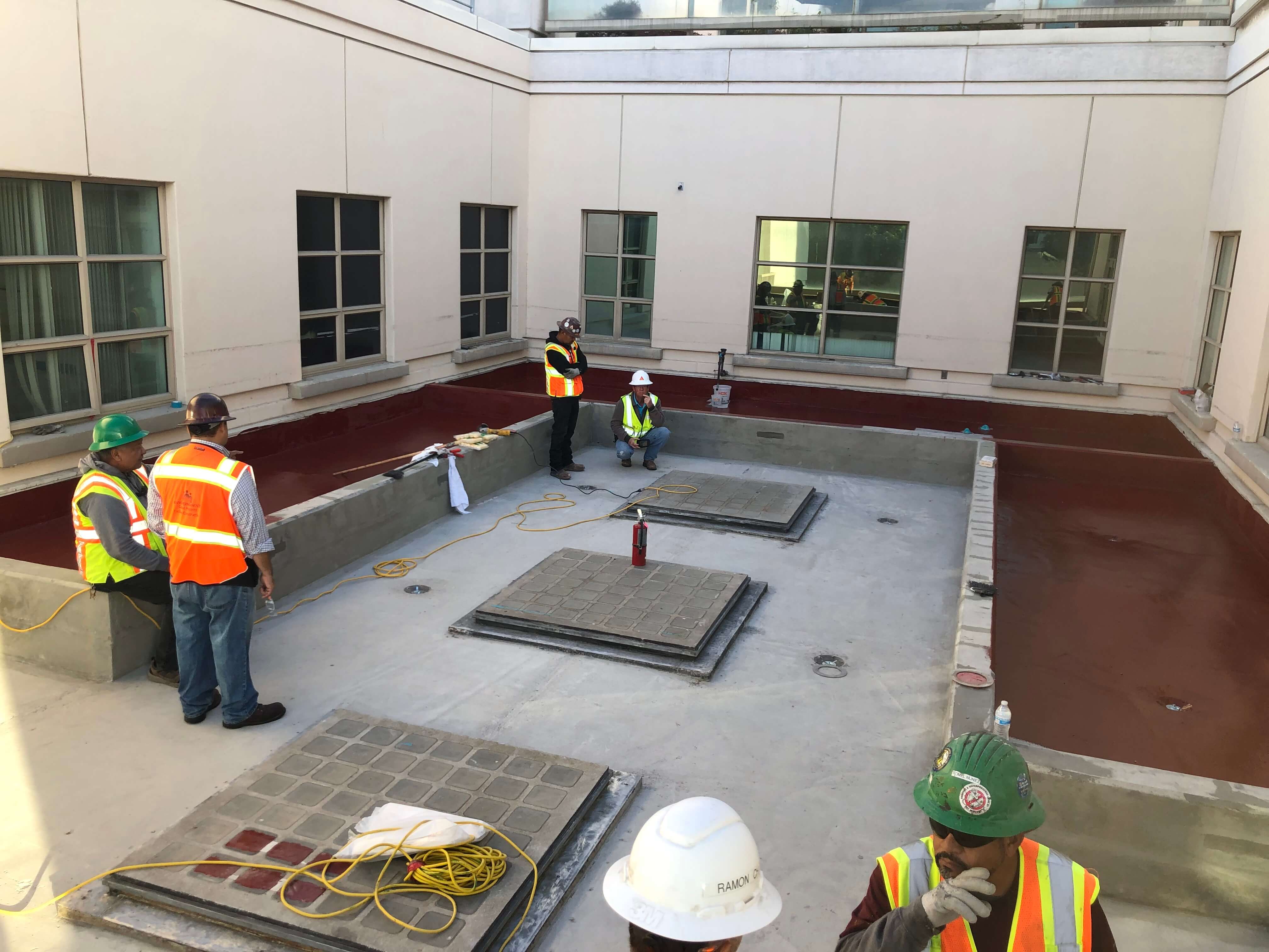 project start before applying fluid applied roofing