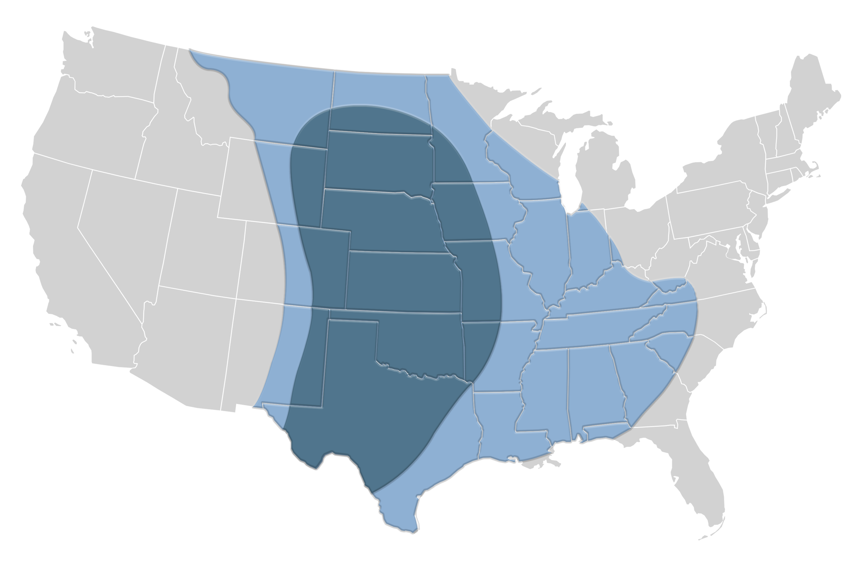 Very Severe Hail FM Rated Map